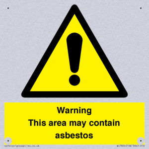 Warning This area may contain asbestos